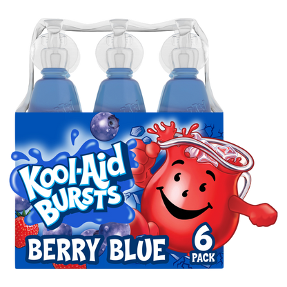 Kool Aid Bursts Berry Blue Juice 6pk 6.75oz Btl