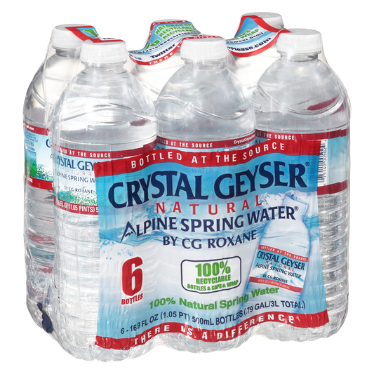 Crystal Geyser Alpine Spring Water 6pk 16.9oz Btl
