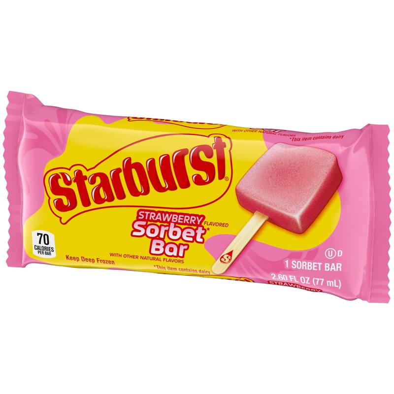 STARBURST Strawberry Sorbet Ice Cream Bar, 2.6 Oz