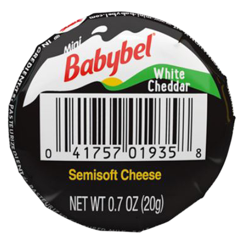 Mini Babybel White Cheddar Snack Cheese - 1ct