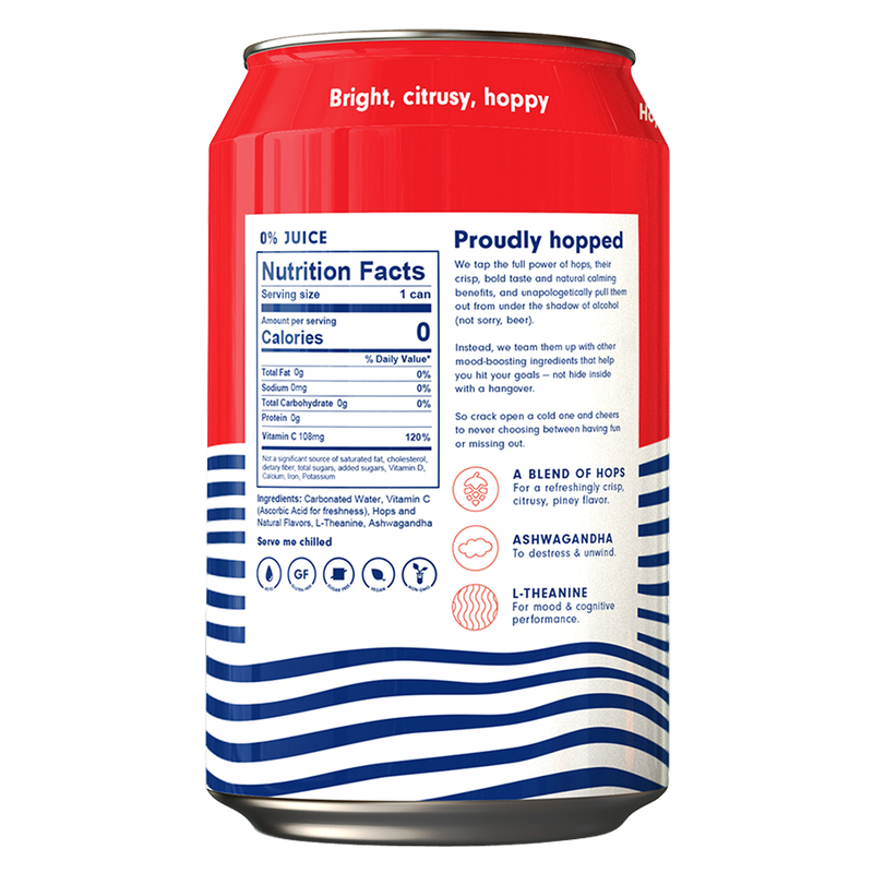 HOP WTR Blood Orange 4pk 12oz Can