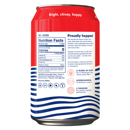 HOP WTR Blood Orange 4pk 12oz Can