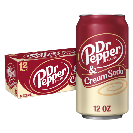 Dr Pepper & Cream Soda 12pk 12oz Can
