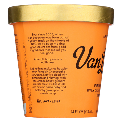 Van Leeuwen Pumpkin Cheesecake Ice Cream Pint, 14oz.