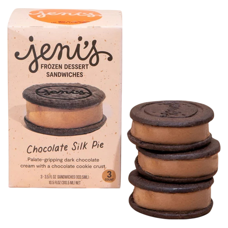 Jeni's Chocolate Silk Pie Ice Cream Sandwiches 3ct