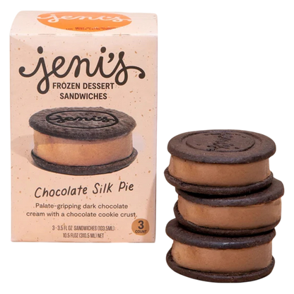 Jeni's Chocolate Silk Pie Ice Cream Sandwiches 3ct