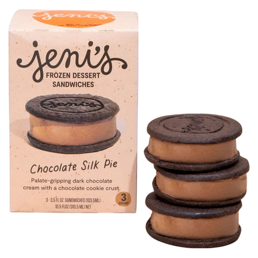 Jeni's Chocolate Silk Pie Ice Cream Sandwiches 3ct