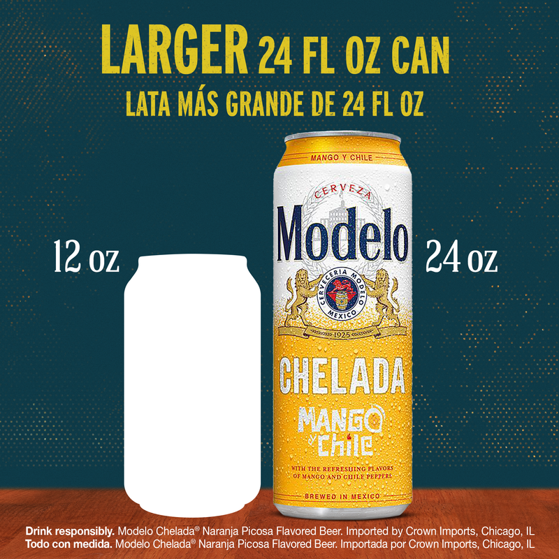 Modelo Chelada Mango Y Chile 24oz Can 3.5% ABV