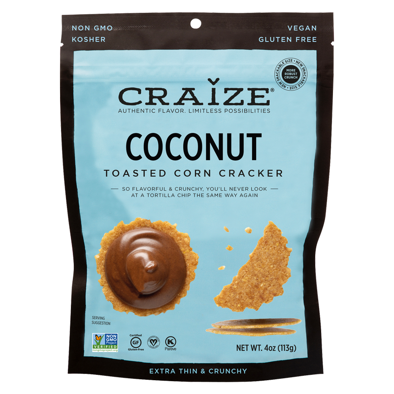 Craize Coconut Toasted Corn Crackers 4oz