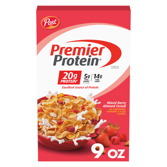 Post Premier Protein Mixed Berry Almond Cereal, 9oz