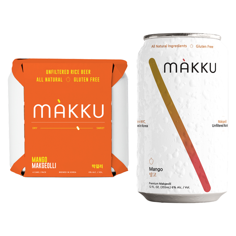 Makku Mango Rice Beer 4pk 12oz Can 6% ABV