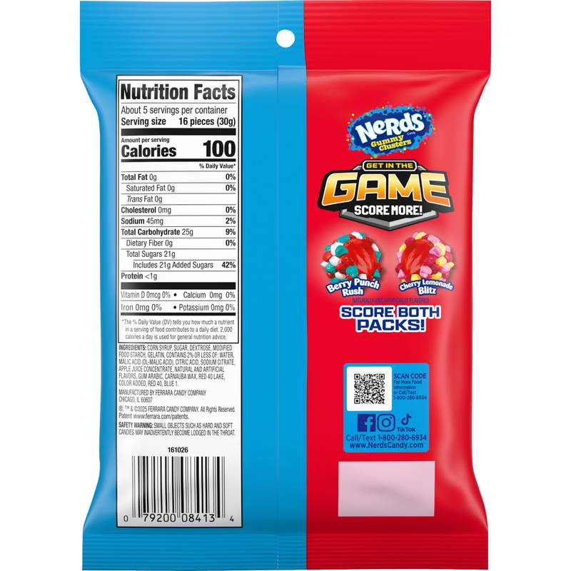 Nerds Gummy Clusters Red, White & Blue, 5 oz
