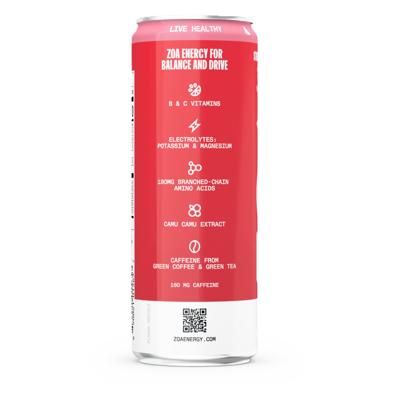 ZOA Energy Strawberry Watermelon 12oz Can