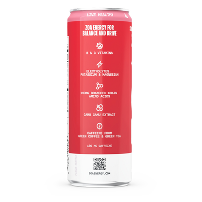 ZOA Energy Strawberry Watermelon 12oz Can