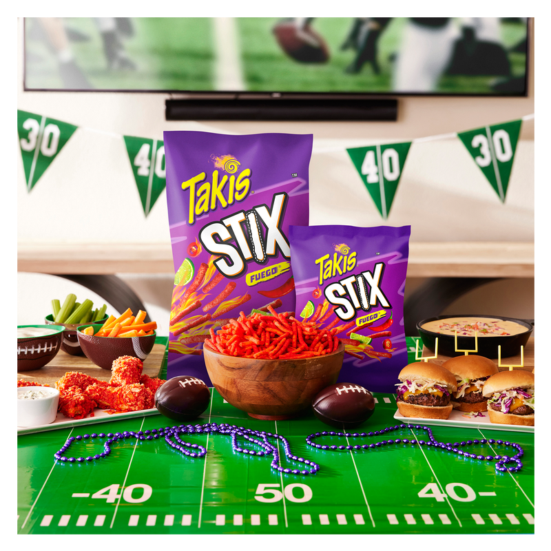 Takis Fuego Stix Spicy Corn Snack Sticks Snack Size Bag 4oz