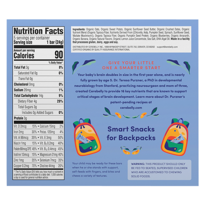 Cerebelly Organic Sweet Potato Blueberry Banana Smart Bars 5pk