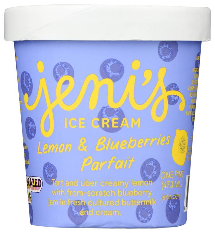 Jeni's Lemon and Blueberries Parfait Ice Cream Pint