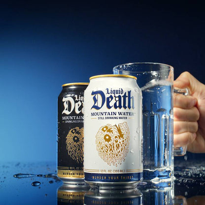 Liquid Death Sparkling Mountain Water 6pk 12oz Can