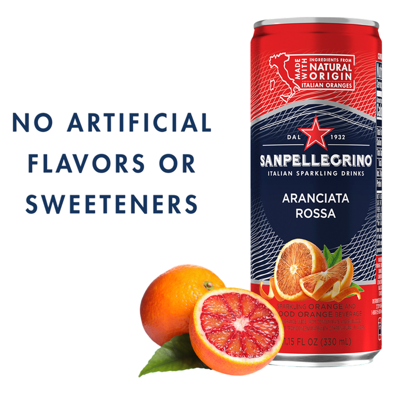 San Pellegrino Aranciata Rossa Blood Orange 6pk 11.15oz Can