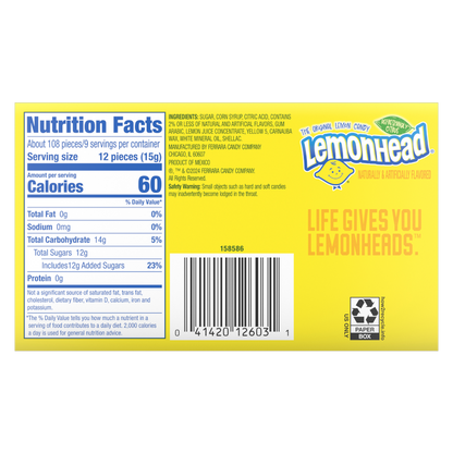 Lemonhead Candy Theater Box, 5oz