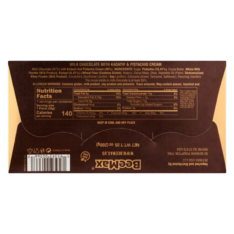 Beemax Dubai Chocolate, 7.4oz