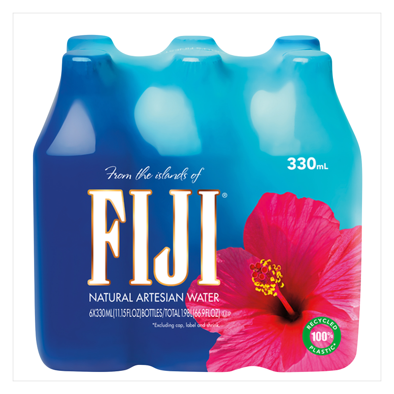 FIJI Natural Artesian Bottled Water 6pk 11.15oz Btl