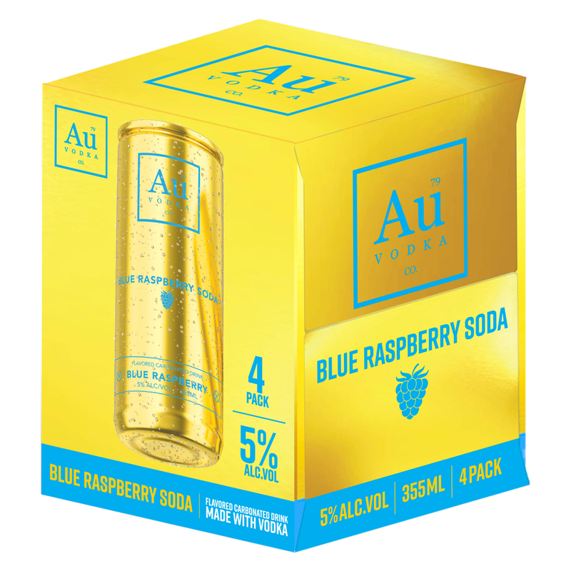 Au Vodka Blue Raspberry RTD 4pk 5% ABV
