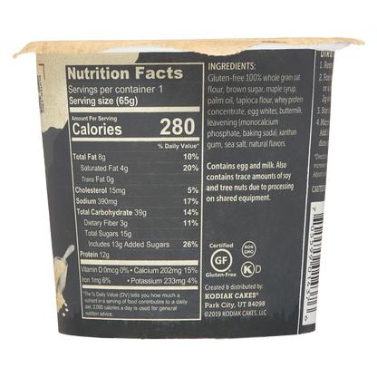 Kodiak Cakes Gluten Free Flapjack Buttermilk & Maple in a Cup 2.29oz