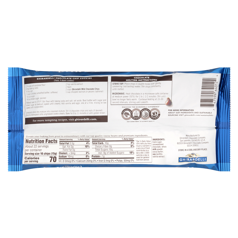 Ghirardelli Premium Baking Classic Milk Chocolate Chips 11.5oz