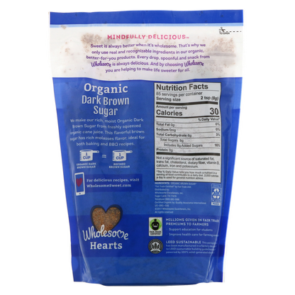 Wholesome Organic Dark Brown Sugar 24oz