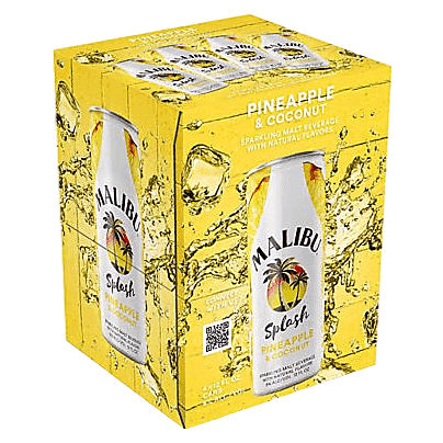 Malibu Splash Pineapple 4pk 12oz Can