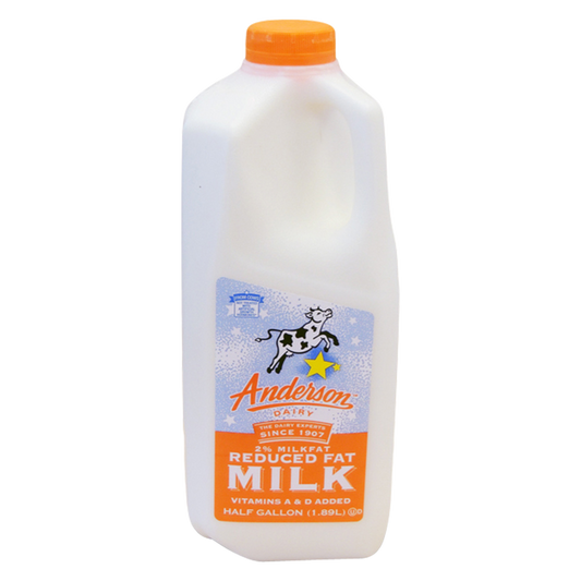 Anderson 2% Reduced Fat Milk - 1/2 Gallon