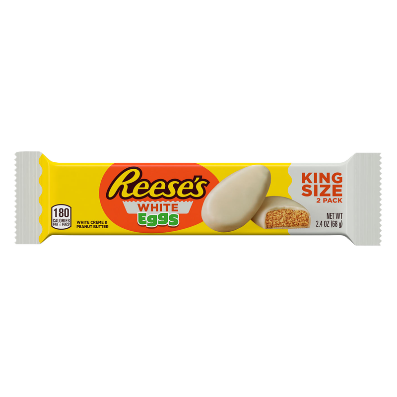 Reese's White Creme Peanut Butter Eggs King Size 2.4oz
