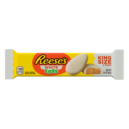 Reese's White Creme Peanut Butter Eggs King Size 2.4oz
