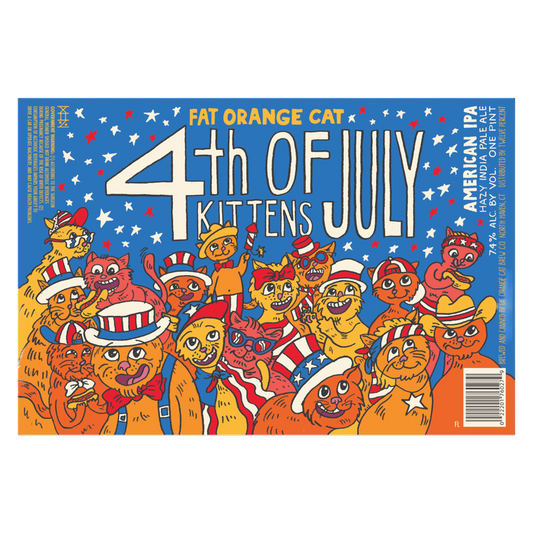 FAT ORNG CAT 4TH JULY KIT 4PKC
