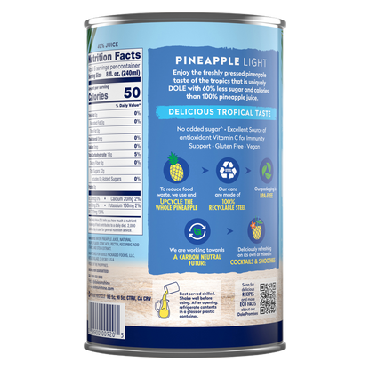 Dole Light Pineapple Juice 46oz Can