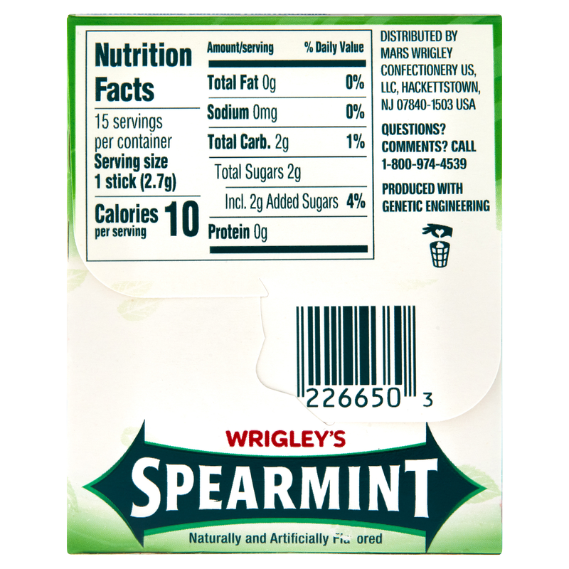 Wrigley's Spearmint Gum 15ct