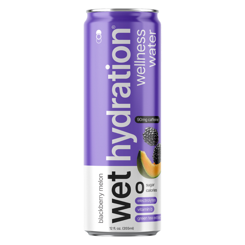 Wet Hydration Blackberry Melon Water 12oz Can