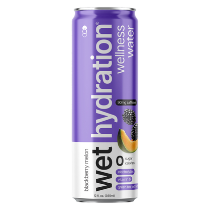 Wet Hydration Blackberry Melon Water 12oz Can