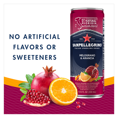 San Pellegrino Orange & Pomegranate Sparkling Beverage 6pk 330ML Can