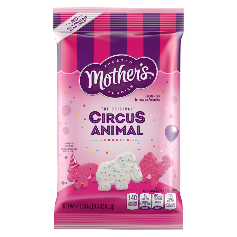 Mother’s Original Circus Animal, Frosted Cookies, 3 oz Bag