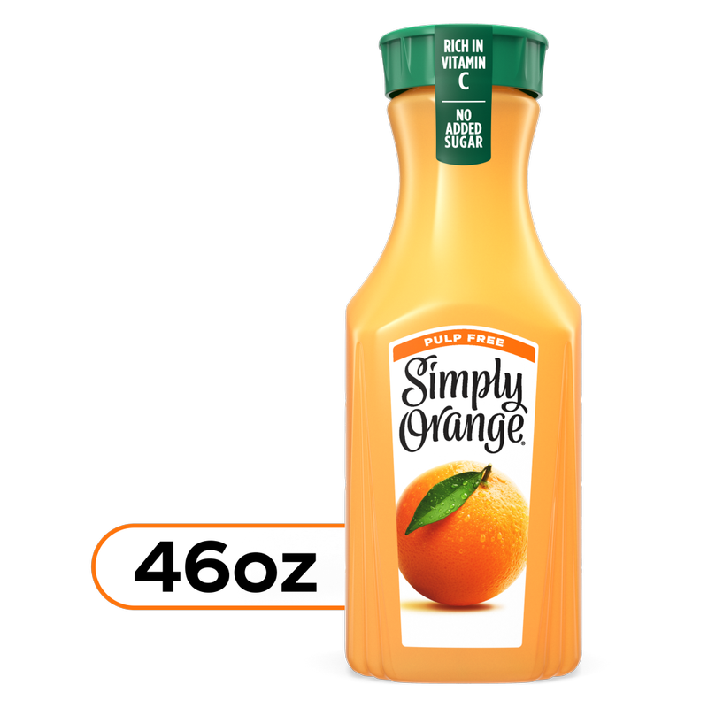 Simply Pulp Free Orange Juice 46oz Btl