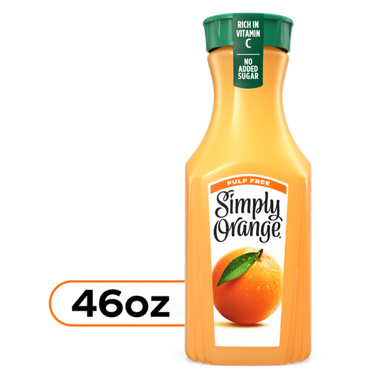Simply Pulp Free Orange Juice 46oz Btl