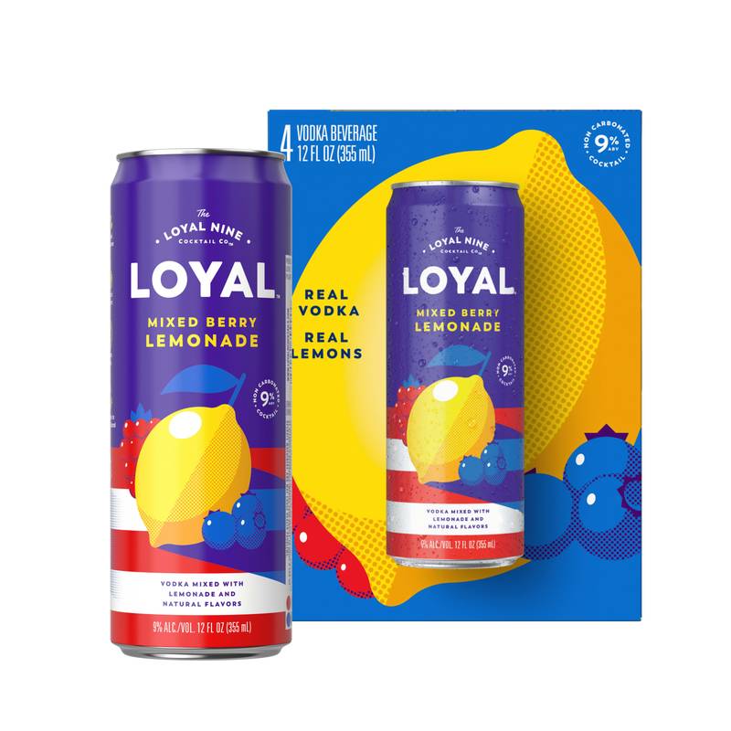Loyal 9 Mixed Berry Lemonade 4k 12oz 9% ABV