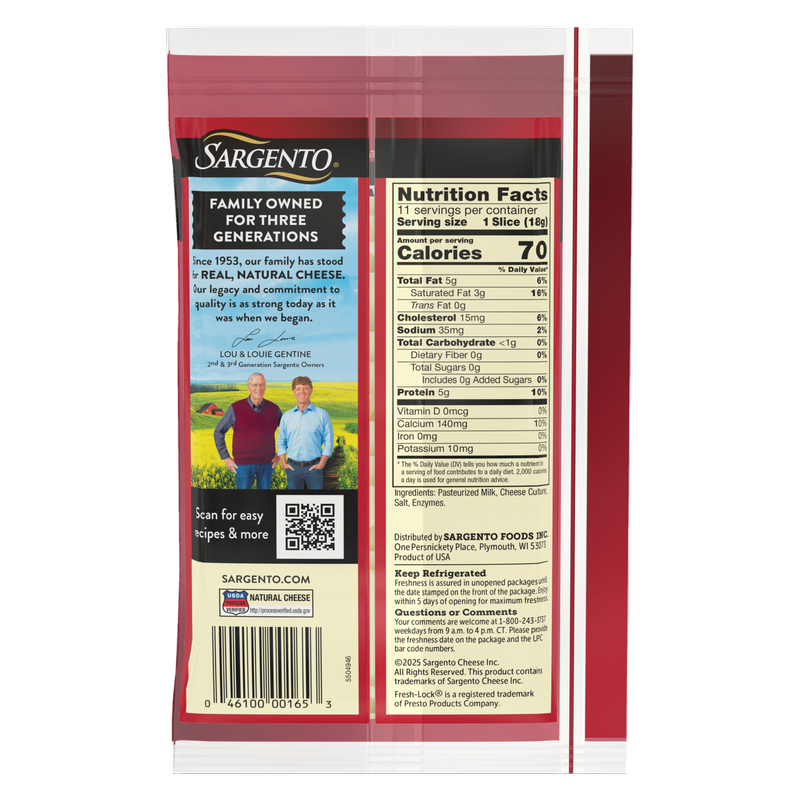 Sargento Sliced Swiss Natural Cheese - 11 slices