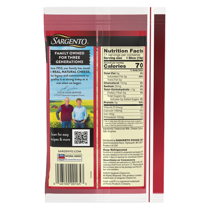 Sargento Sliced Swiss Natural Cheese - 11 slices