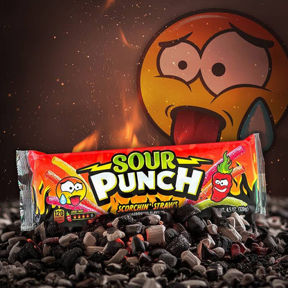 Sour Punch Scorchin' Straws, 4.5oz
