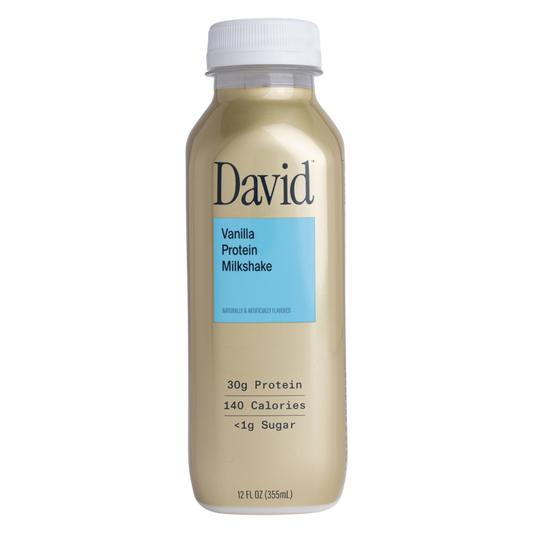 David Protein Vanilla Milkshake, 12oz.