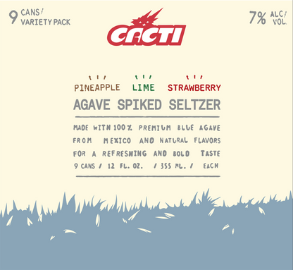 Cacti Seltzer Variety 9pk 12oz Can 7.0% ABV