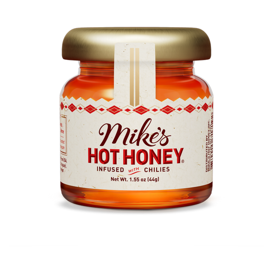 Mike's Hot Honey Glass Mini Jar, 1.55oz.